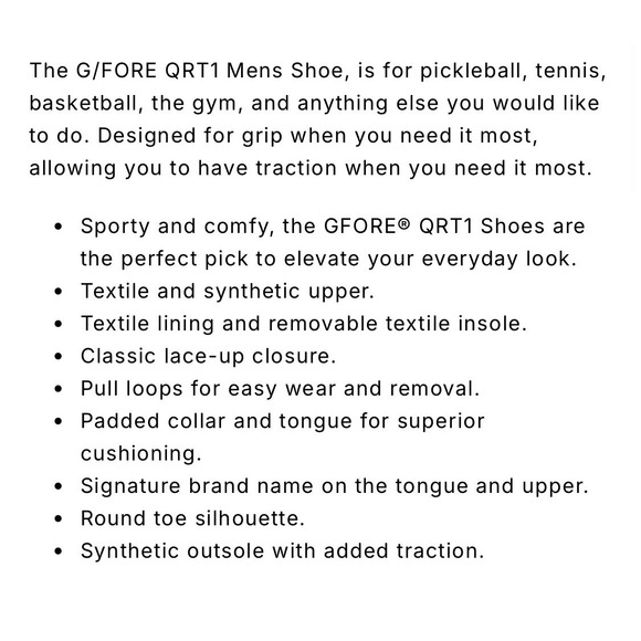 G/FORE Shoe Racer Blue Black Size 9.5 Full Drip Court QRT1 Pickleball Tennis NEW - Picture 16 of 16